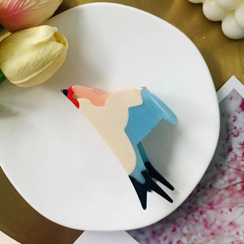 Stylish Blue Swallow Hair Claw｜AKJK