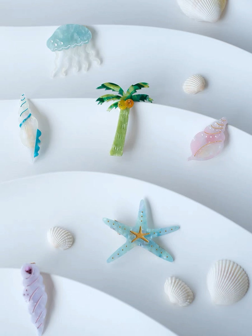 Pink Shell  Hair Clip｜AKJK