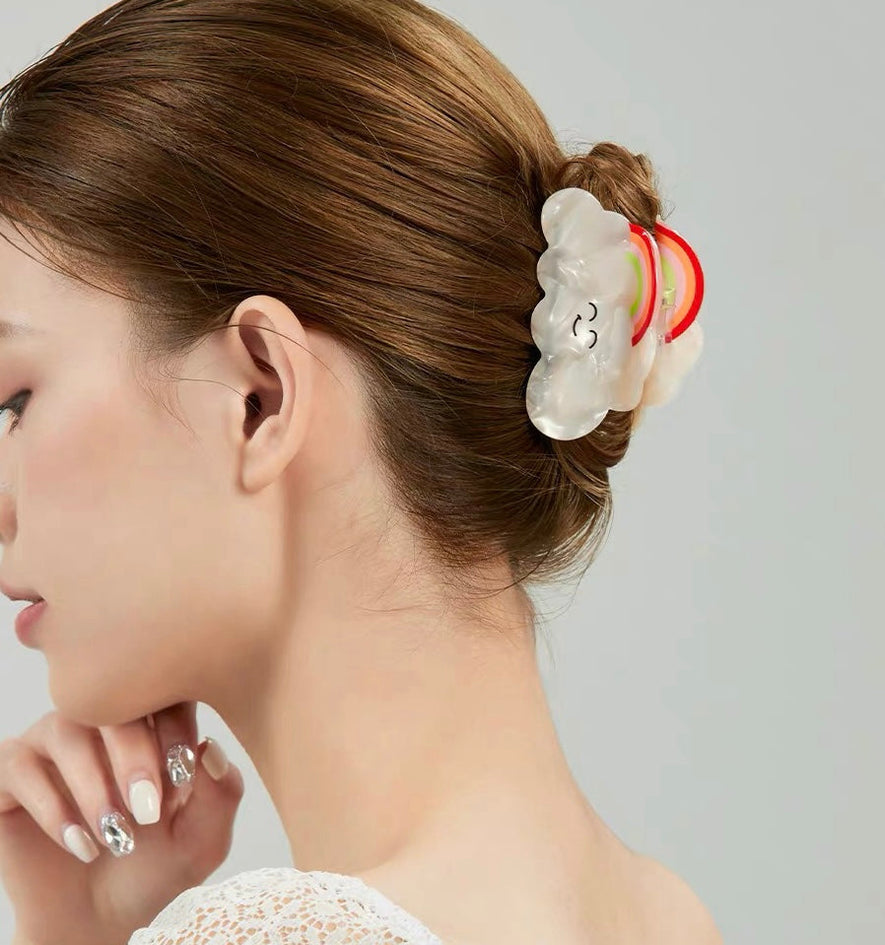 Rainbow Clouds hair claw｜AKJK