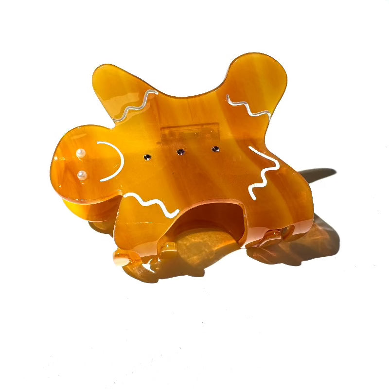 Christmas Gingerbread Man Hair Claw｜AKJK