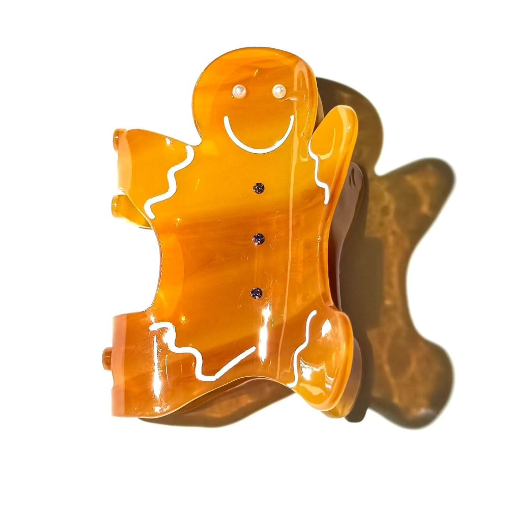 Christmas Gingerbread Man Hair Claw｜AKJK