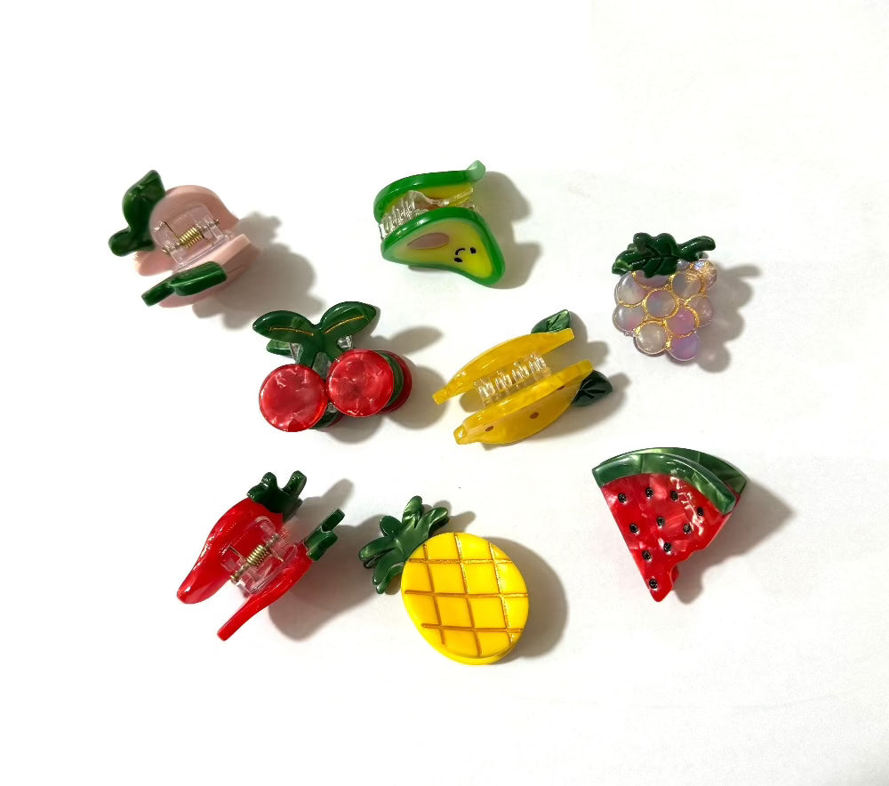Mini Fruit Hair Claw Set (8pcs)｜AKJK
