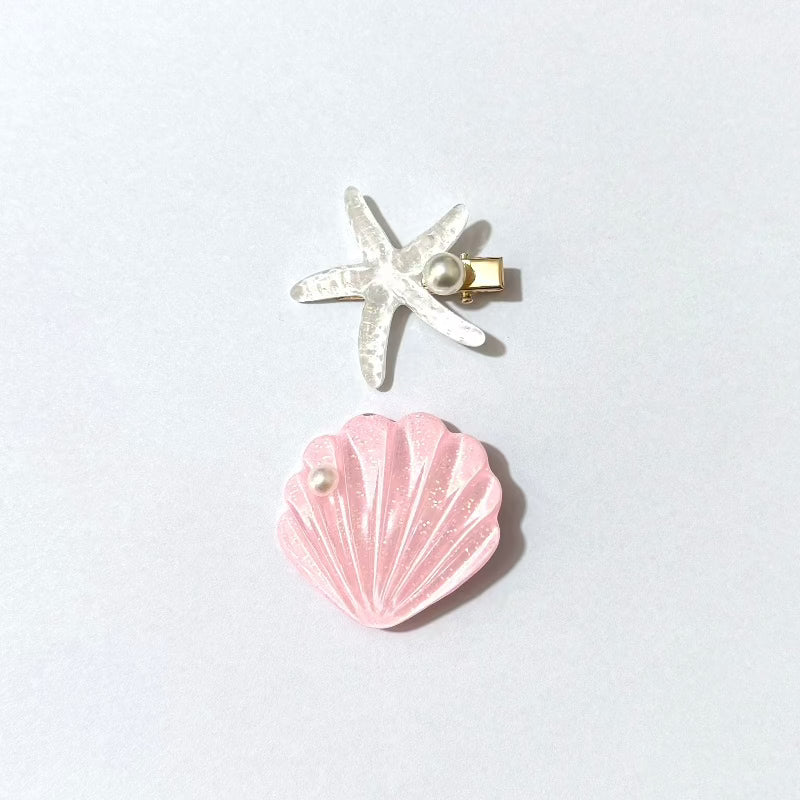 Sweet Starfish Shells Hair Clip(2pcs)｜AKJK