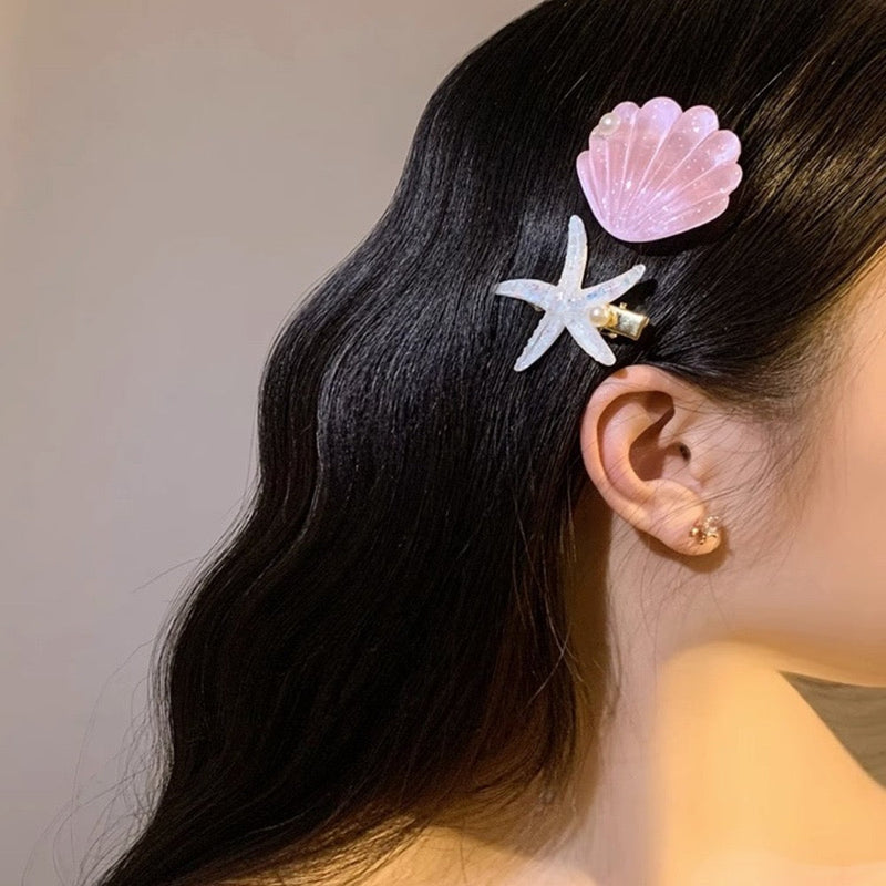 Sweet Starfish Shells Hair Clip(2pcs)｜AKJK