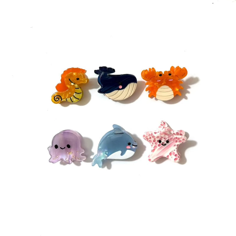 Sea Animals Mini Hair Claw Set(6pcs)｜AKJK