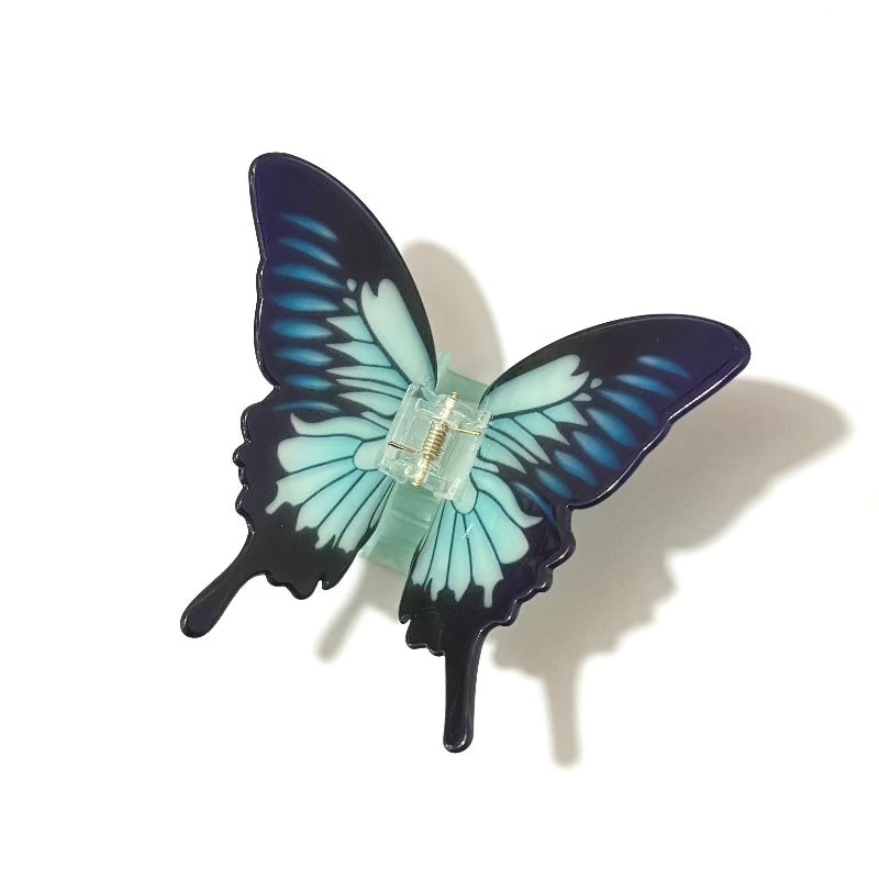 Peleides Blue Morpho Butterfly Hair Claw｜AKJK