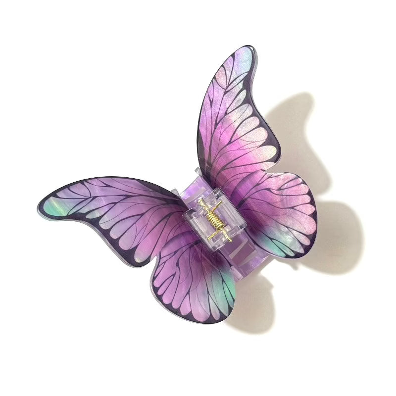 Purple Morpho Butterfly Hair Claw｜AKJK