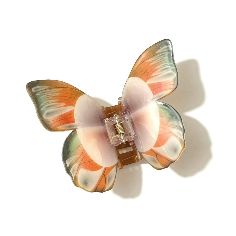 Orange Sleeved Butterfly Hair Claw｜AKJK