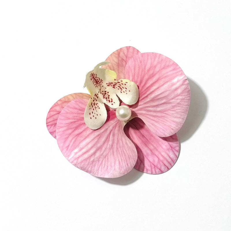 Pink Phalaenopsis Flower Hair Clip｜AKJK