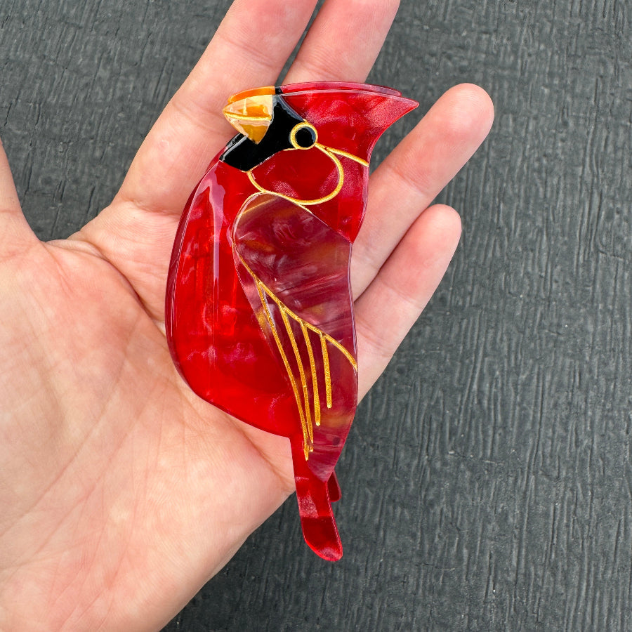 Cardinal Bird Hair Claw｜AKJK