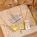 Book Engraved Gift Necklace ｜AKJK