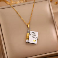 Book Engraved Gift Necklace ｜AKJK