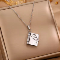 Book Engraved Gift Necklace ｜AKJK