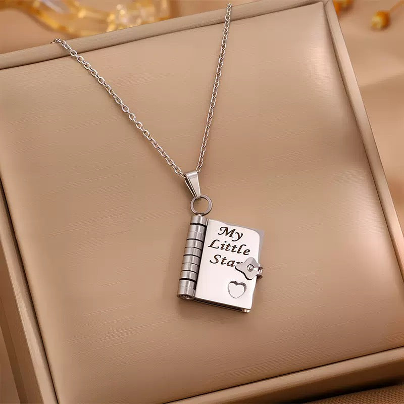 Book Engraved Gift Necklace ｜AKJK
