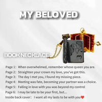 Book Engraved Gift Necklace ｜AKJK