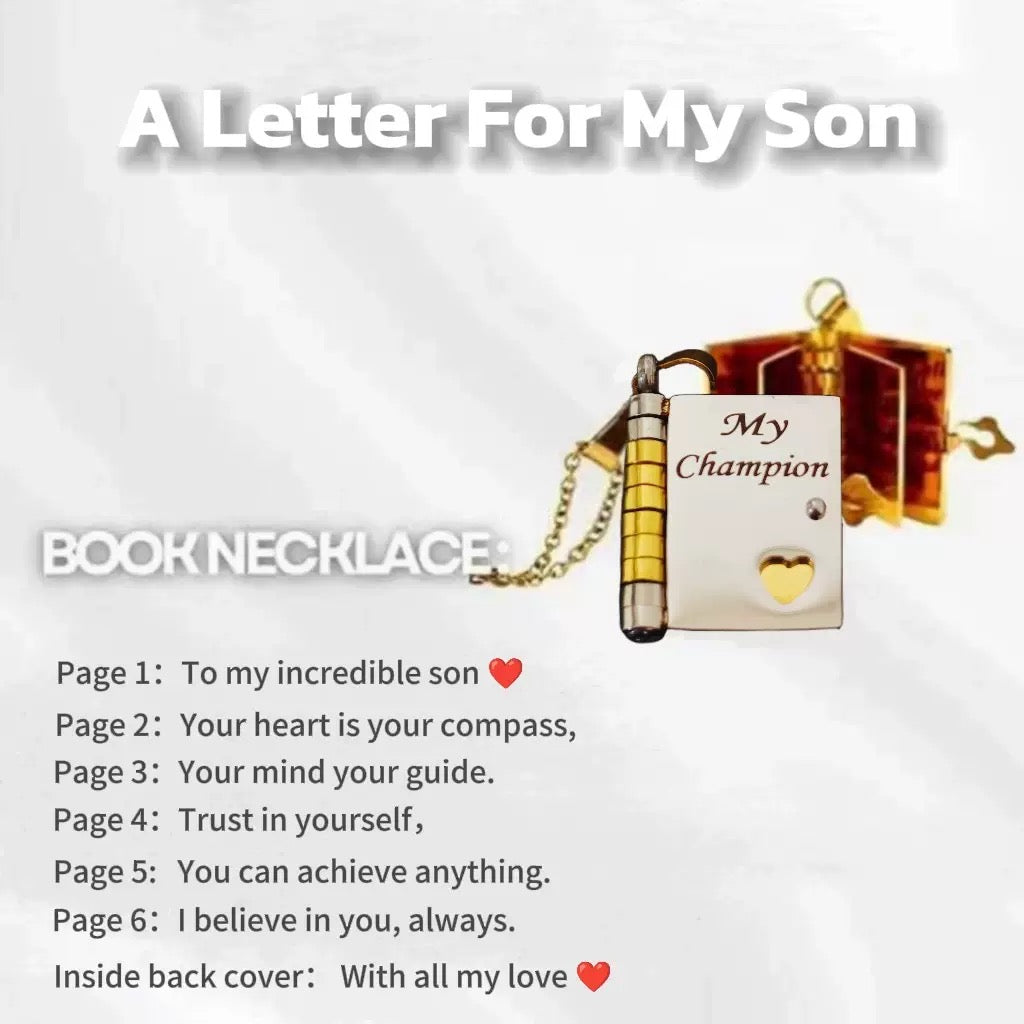 Book Engraved Gift Necklace ｜AKJK