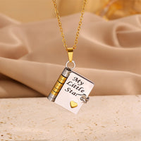 Book Engraved Gift Necklace ｜AKJK