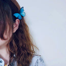 Blue Morpho Butterfly Hair Clip