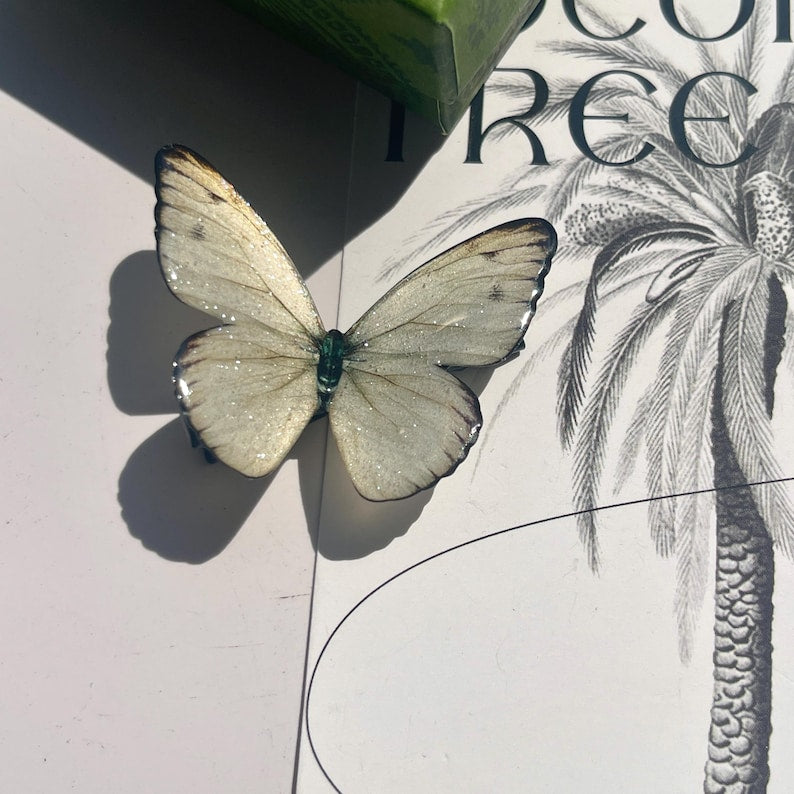 Pieris Rapae Butterfly Hair Clip