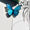 Blue Morpho Butterfly Hair Clip