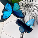Blue Morpho Butterfly Hair Clip