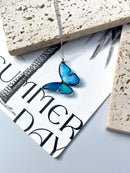 Blue Morpho Butterfly Necklace