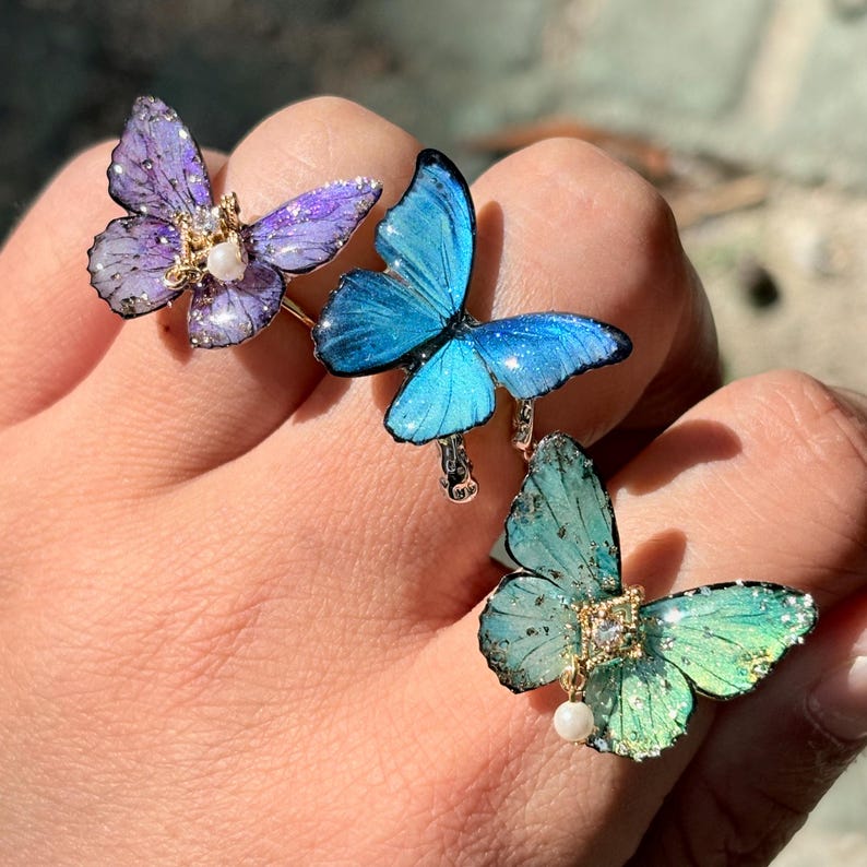 Cute Butterfly Wings Rings
