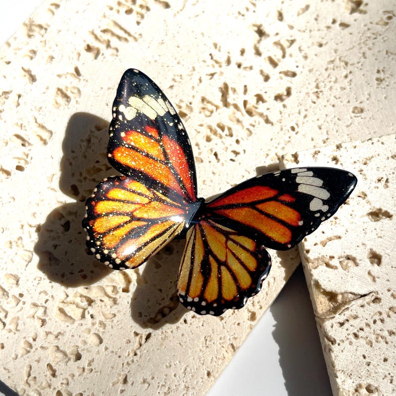 Monarch Butterfly Hair Clip