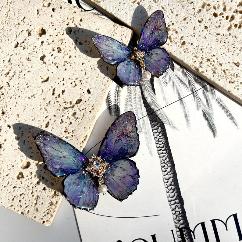 Pale Purple Butterfly Hair Clip