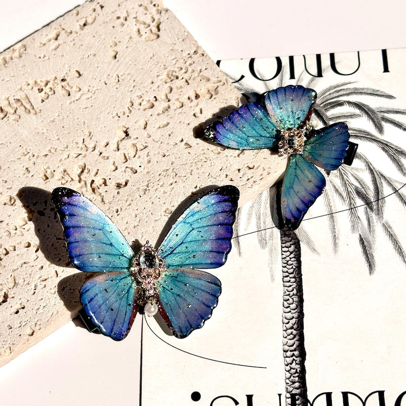 Blue-purple Gradient Butterfly Hair Clip