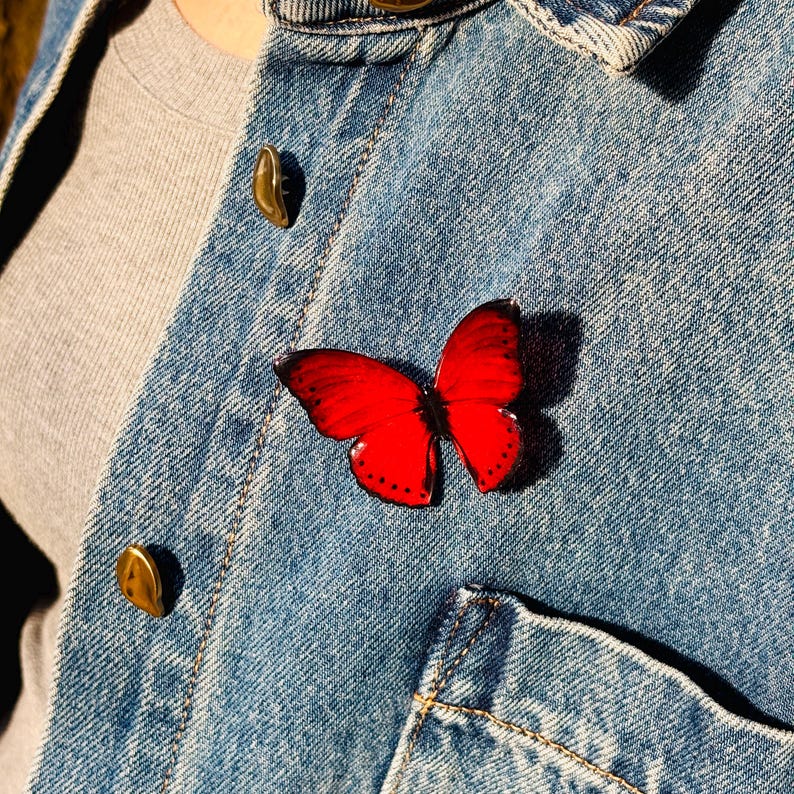 Red Butterfly Pin
