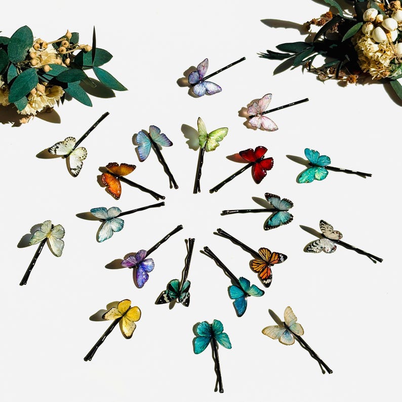 Butterfly Bobby Hair Clips